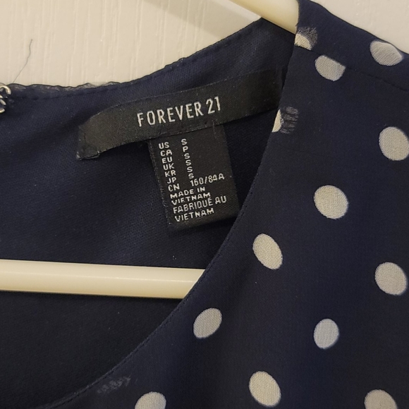 2/$30 Black Polka Dot Dress with Floral Accents - Picture 4 of 6